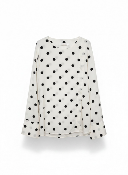 La blouse à pois blanche