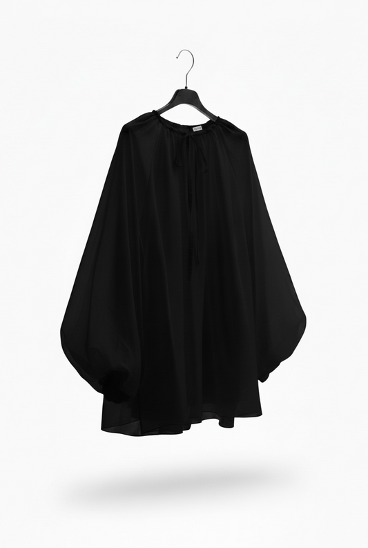 La blouse tencel noir