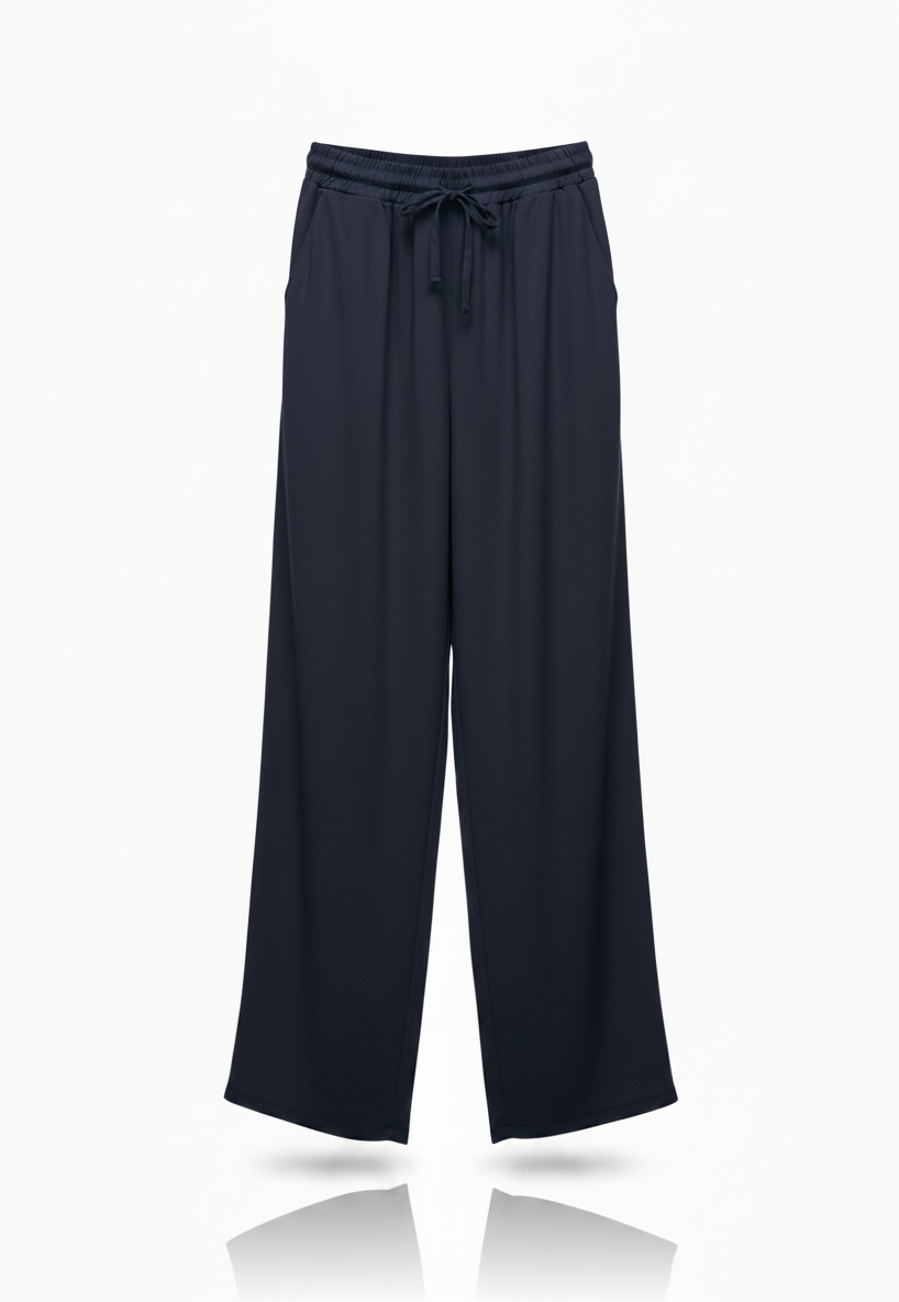 Le pantalon fluide bleu marine