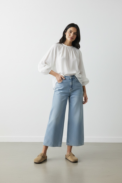 La blouse tencel blanche