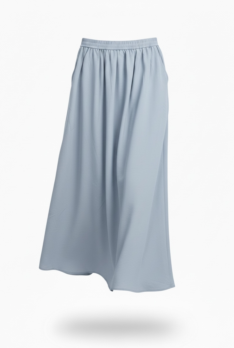 La jupe évasée bleu ciel