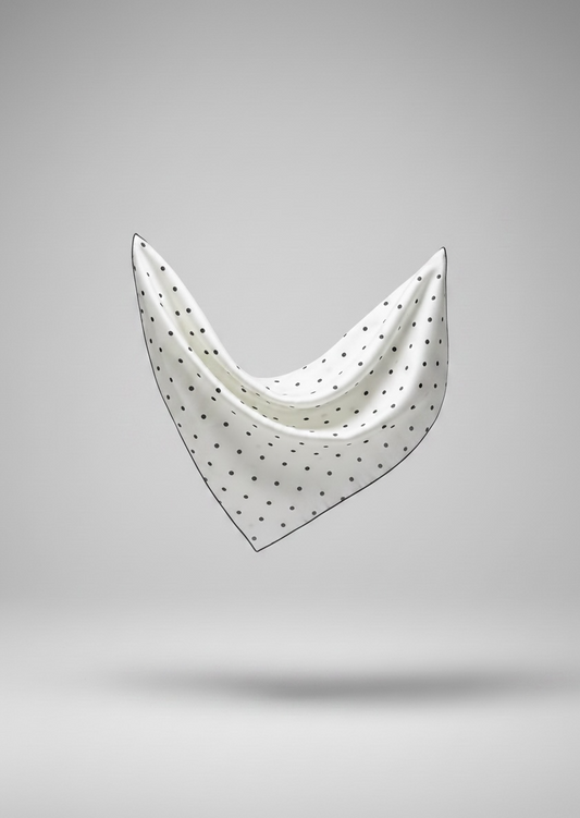 La carré à pois blanc