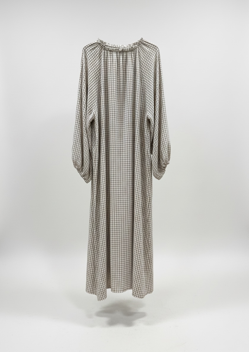 La robe vichy beige