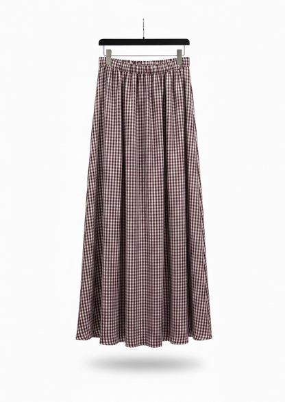 La jupe vichy burgundy
