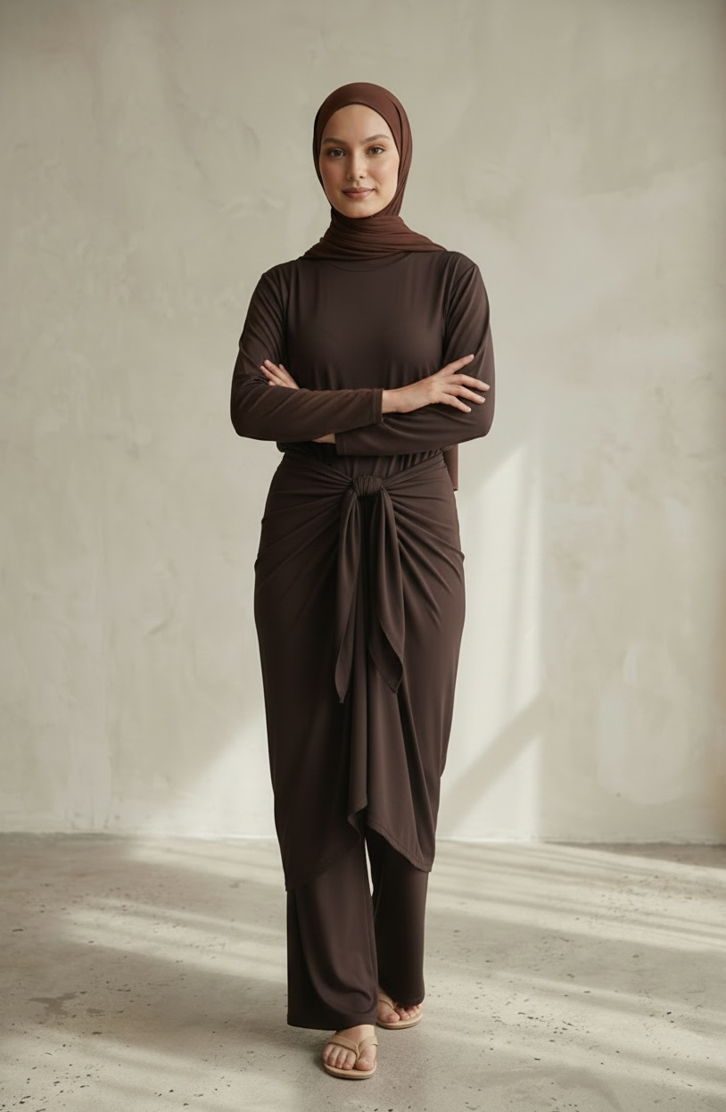 Le burkini tablier chocolat