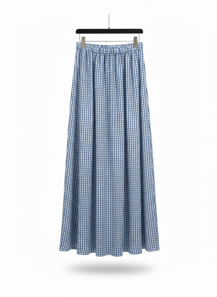 La jupe vichy bleu