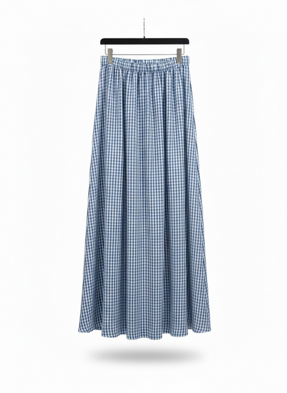 La jupe vichy bleu