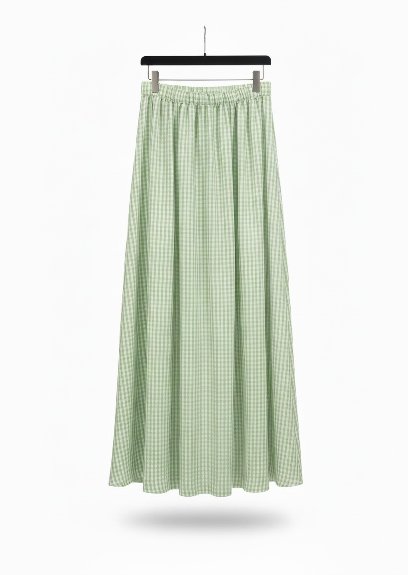 La jupe vichy vert