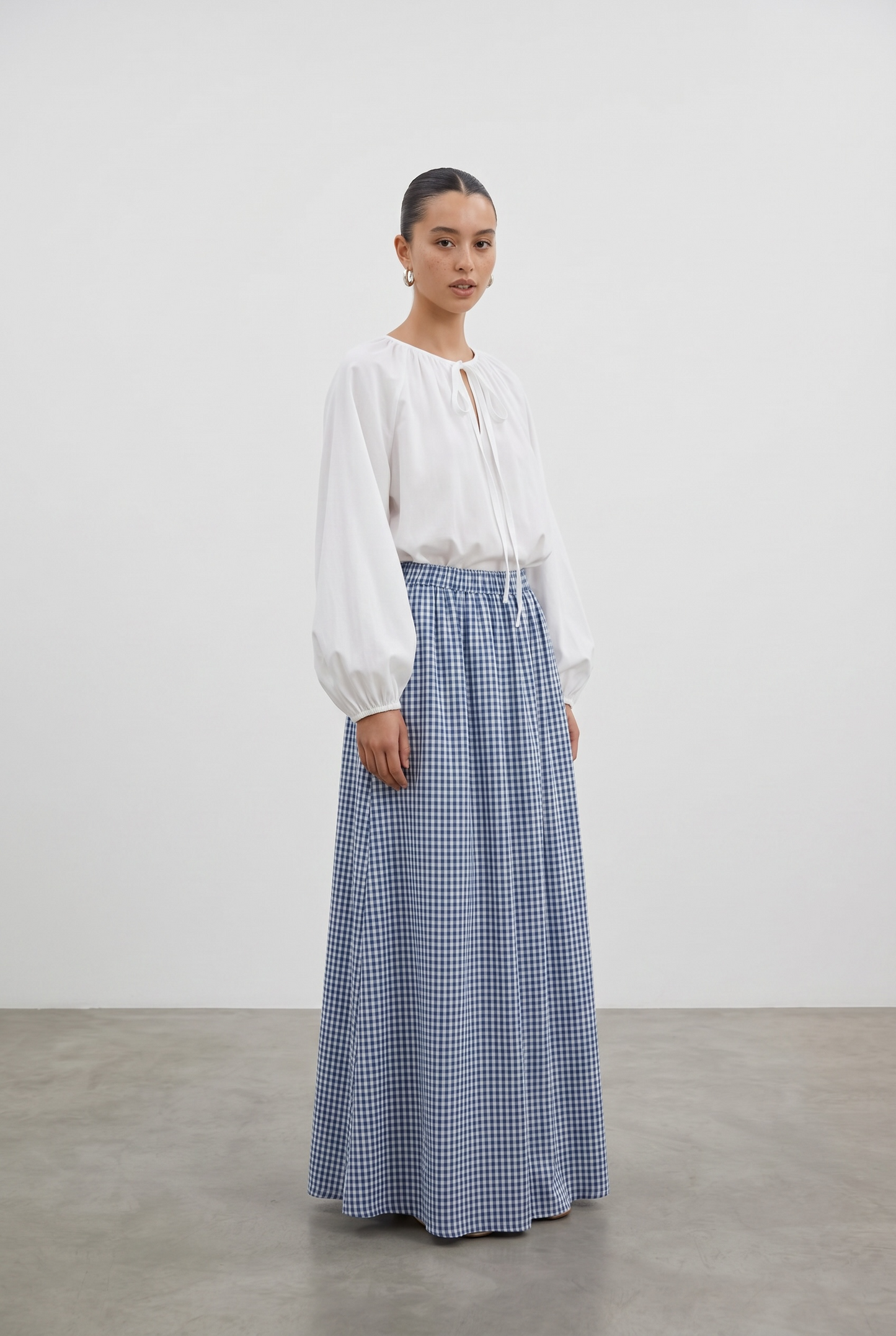 La jupe vichy bleu