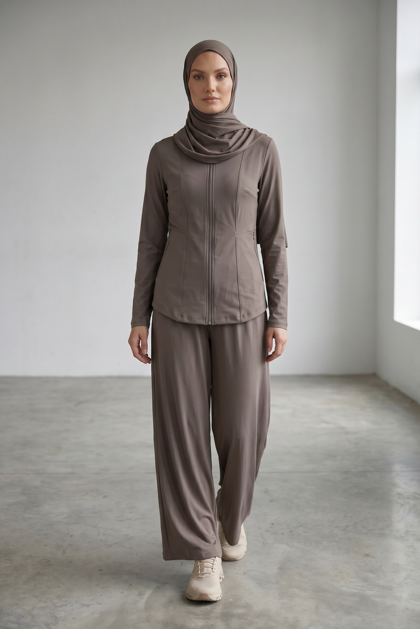 L'ensemble sportwear taupe
