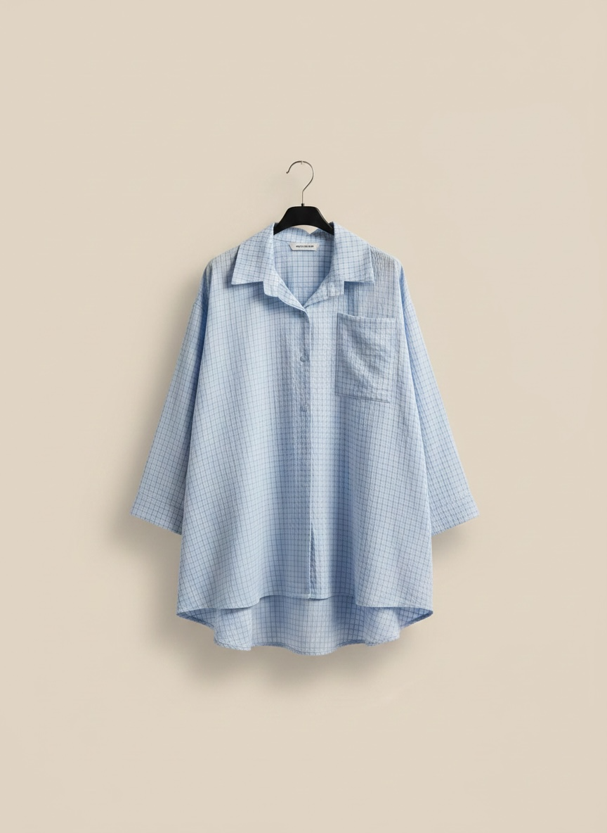 La chemise rayé bleu
