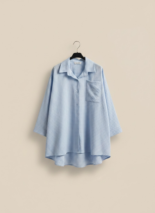 La chemise rayé bleu