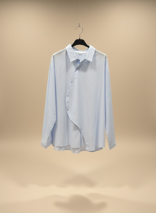 La chemise asymétrique bleu