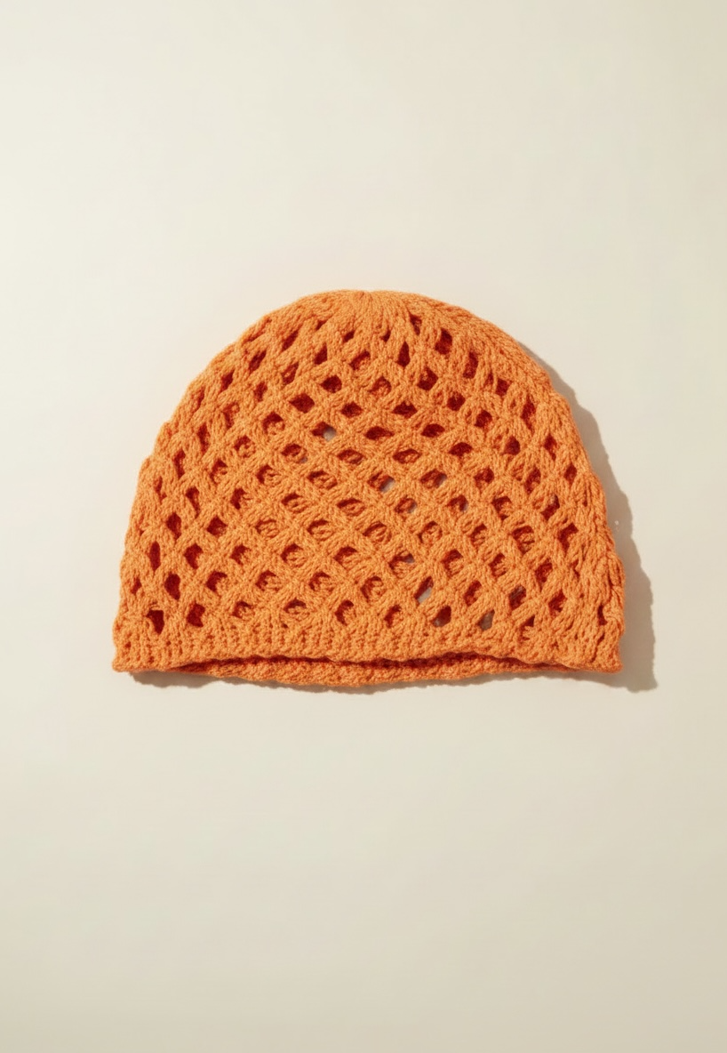 Le bonnet en crochet orange