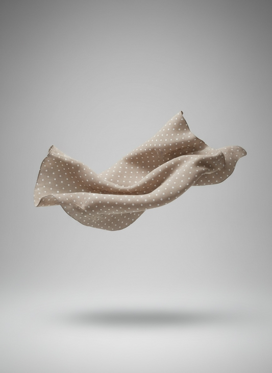 Le carré à pois taupe