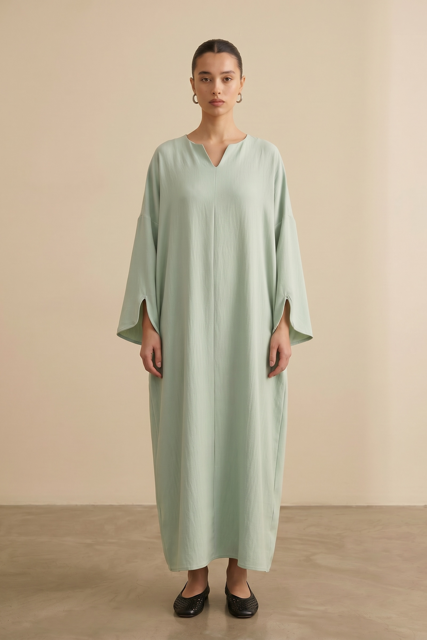 La robe epure vert menthe
