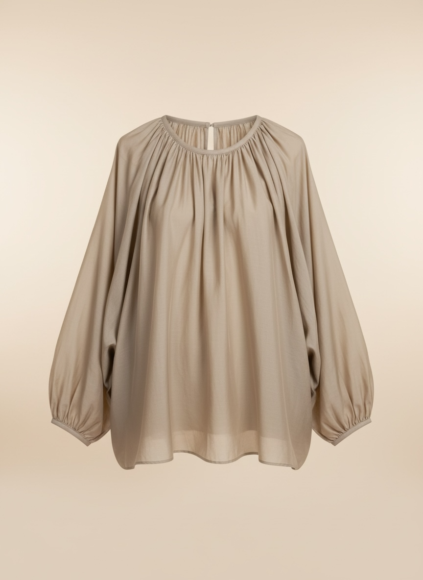 La blouse tencel taupe