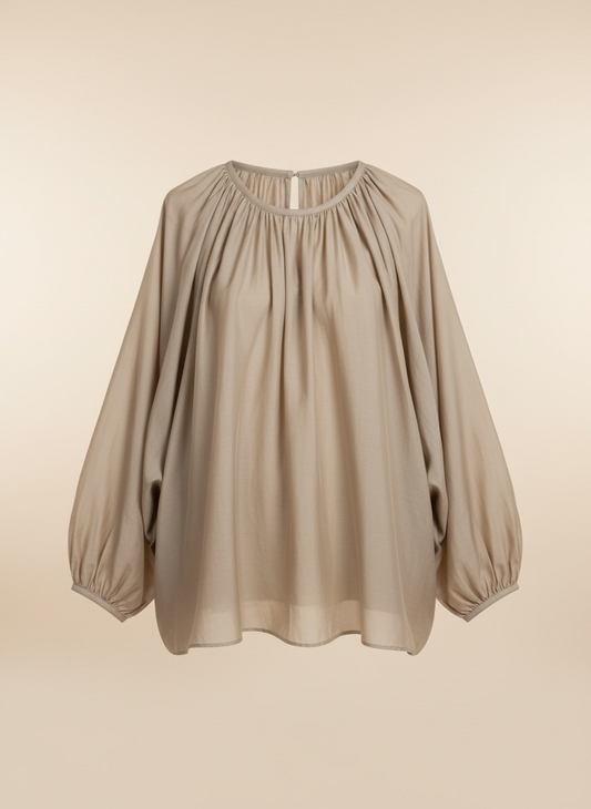 La blouse tencel taupe