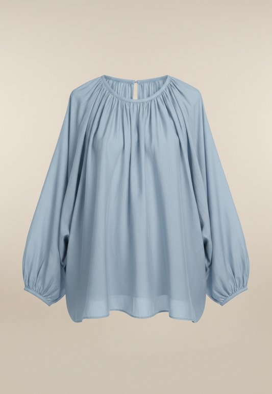 La blouse tencel bleu ciel