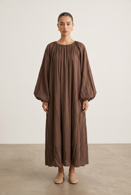 La robe bouffante chocolat