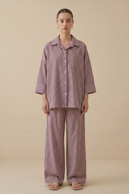 L'ensemble vichy burgundy