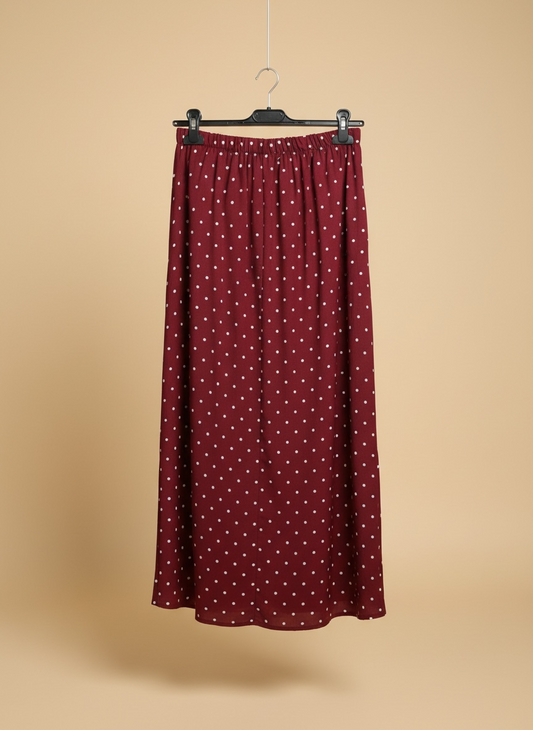 La jupe petit pois burgundy