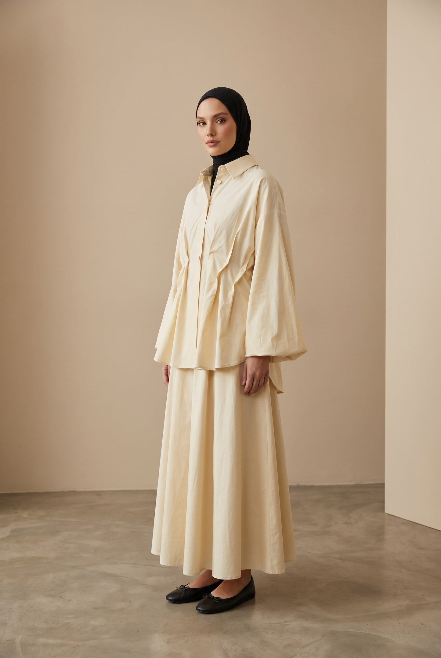 La chemise cintrée jaune