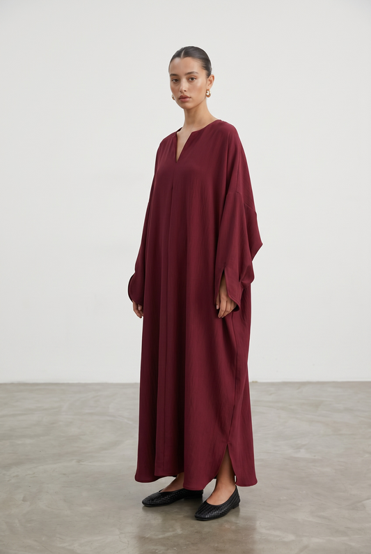 La robe épure burgundy