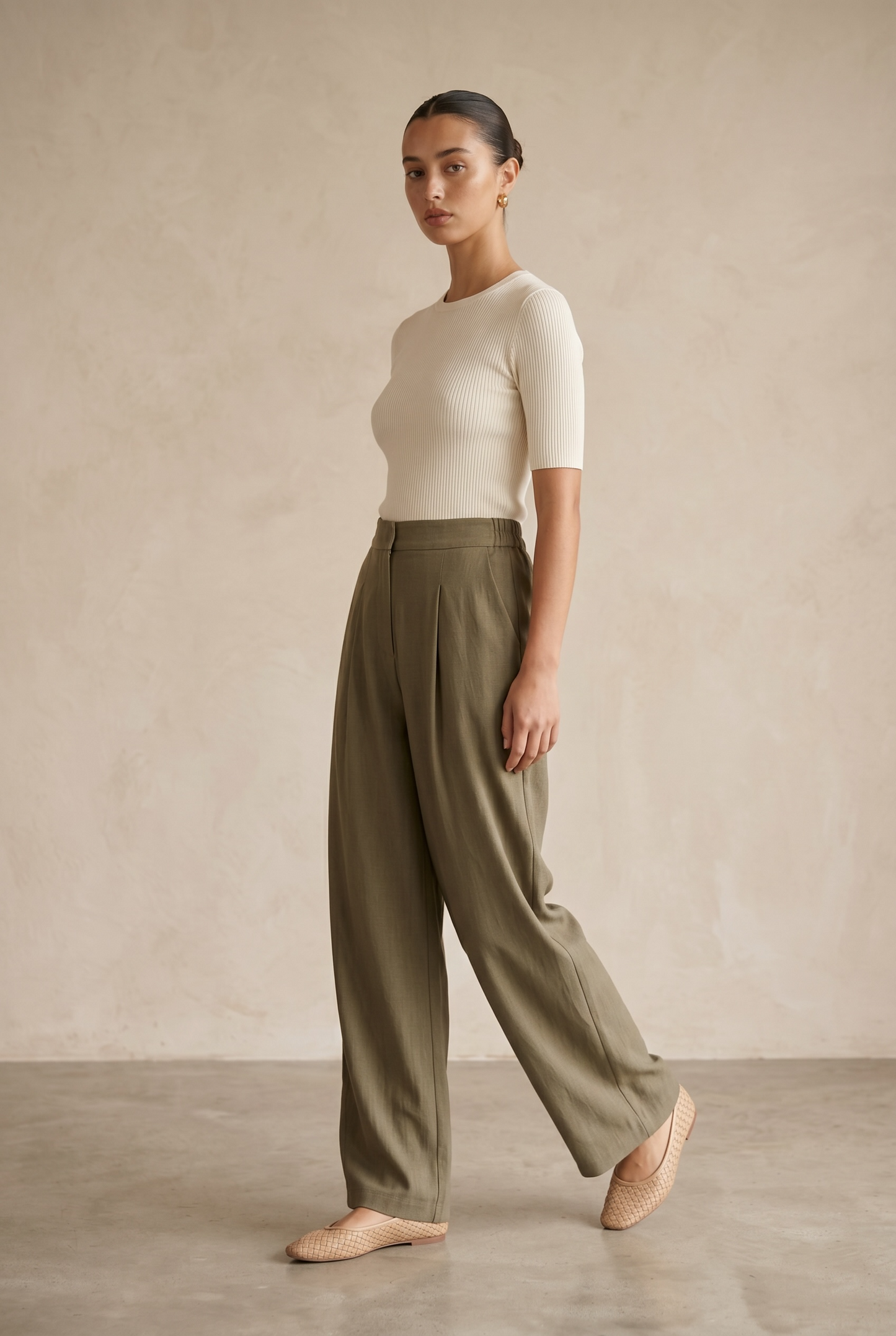 Le pantalon en lin moka