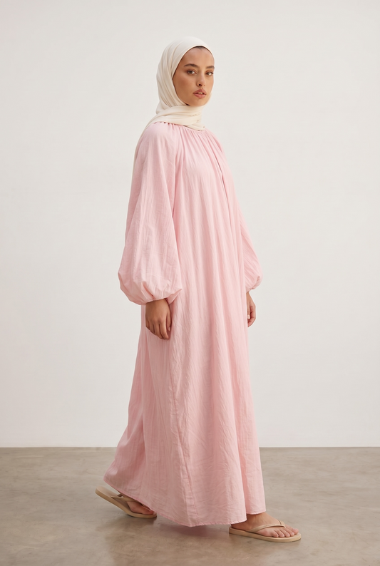 La robe bouffante rose
