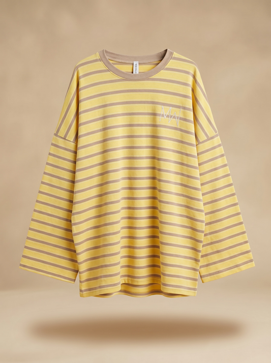 La marinière jaune/taupe