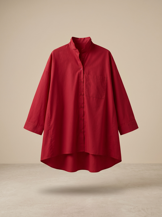 La chemise basique rouge