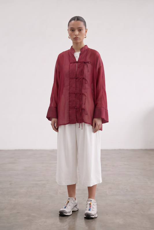 La surchemise Alma burgundy