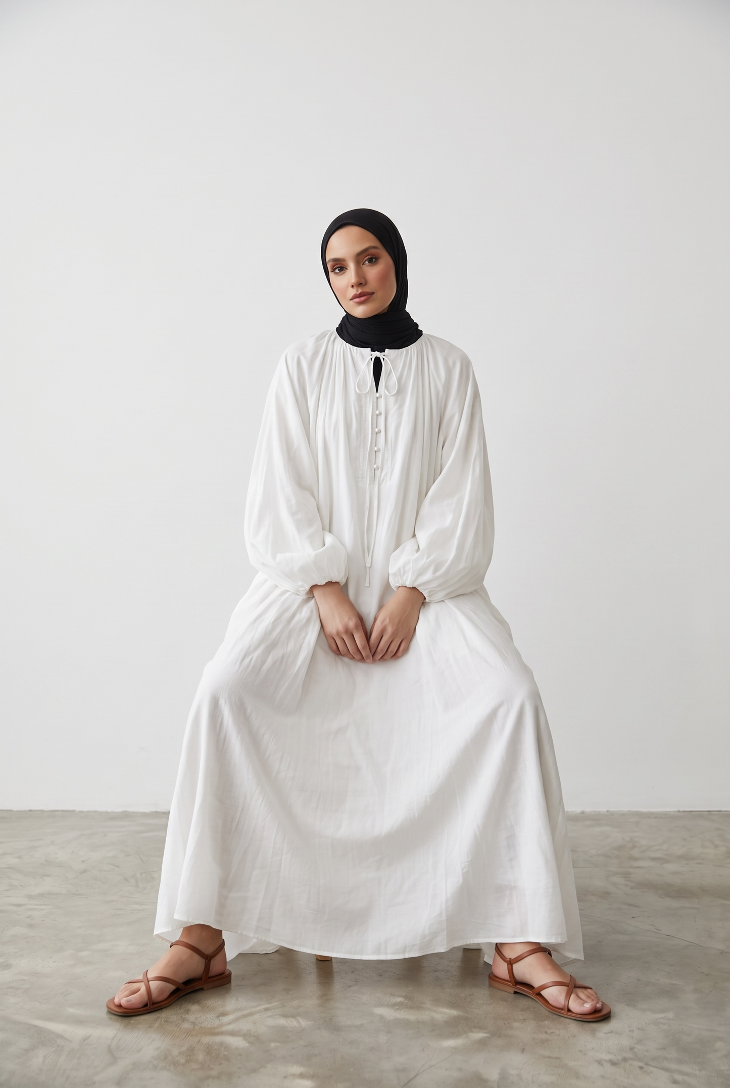 La robe tencel blanche