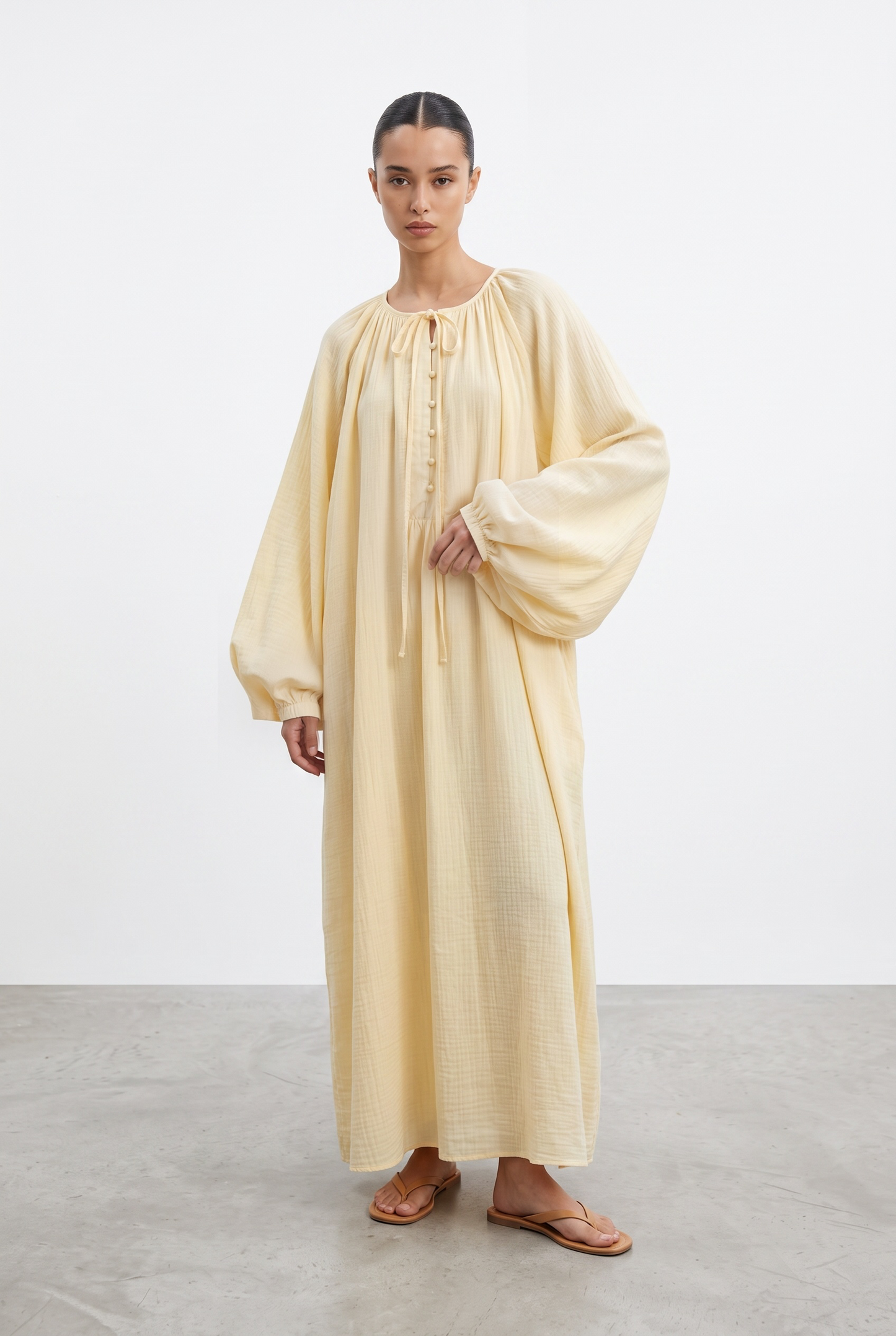 La robe tencel jaune