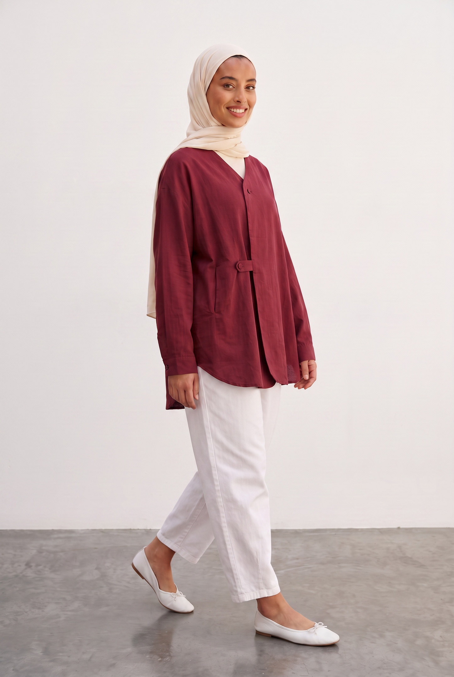 La surchemise Aube burgundy