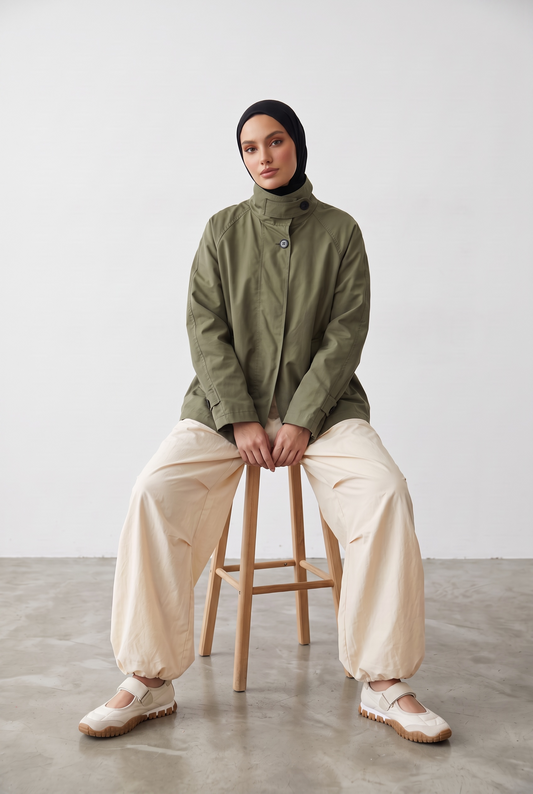 Le trench kaki