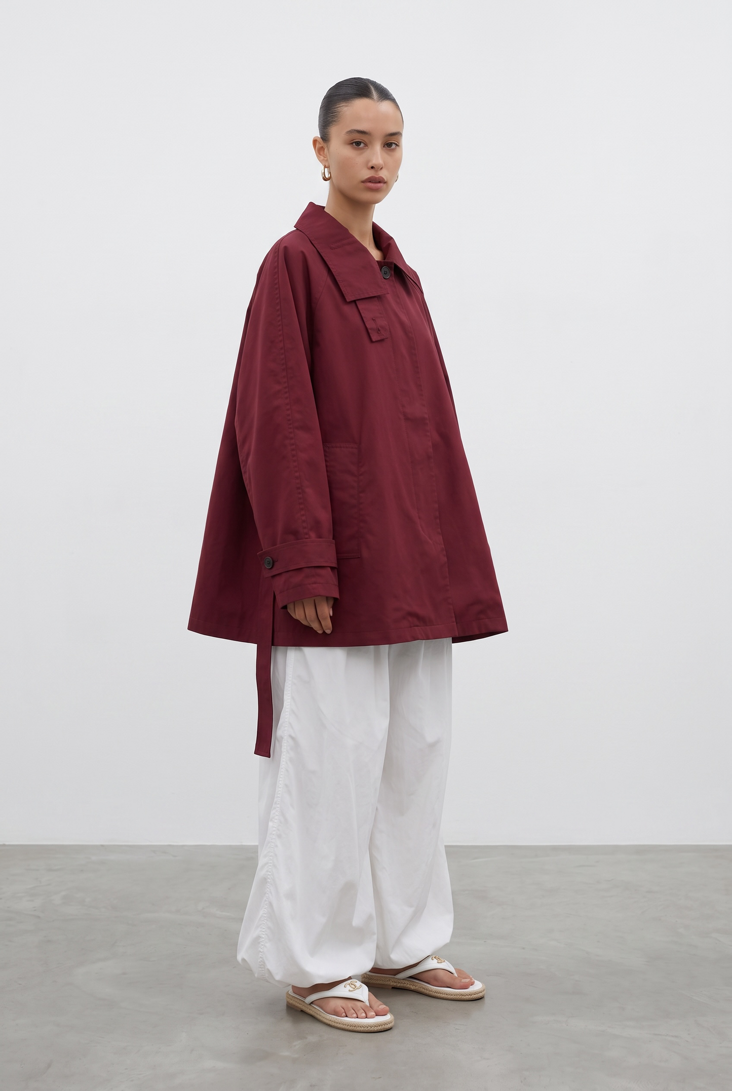 Le trench burgundy