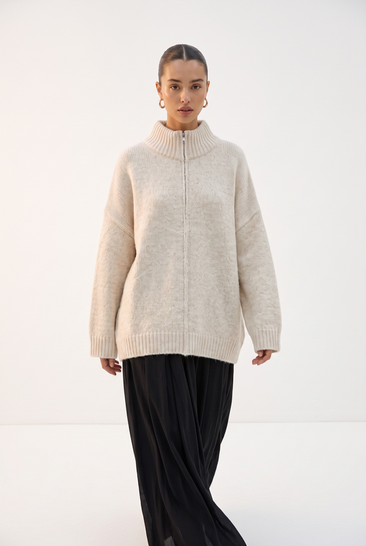 Le gilet beige