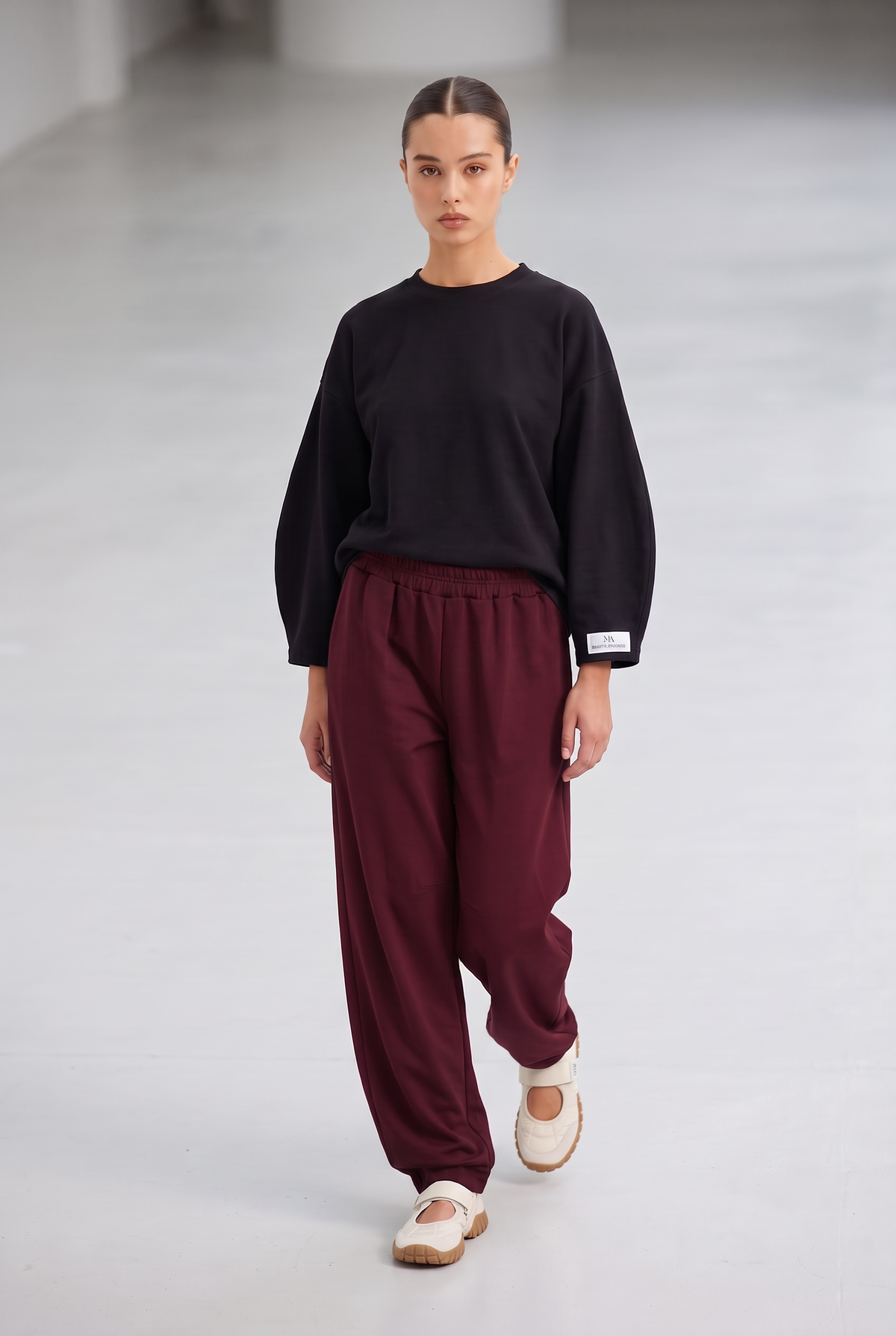 Le jogging barrel burgundy