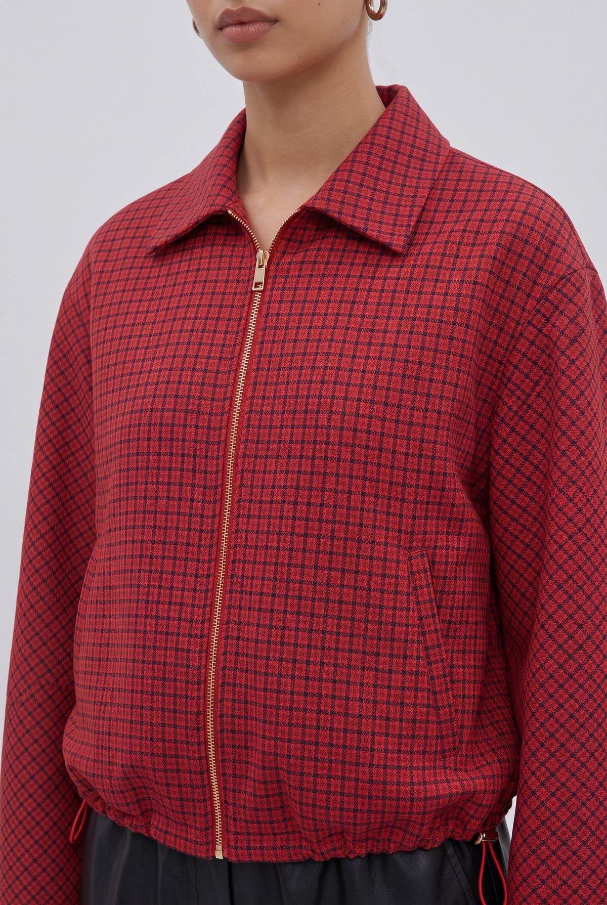 Le blouson tartan rouge
