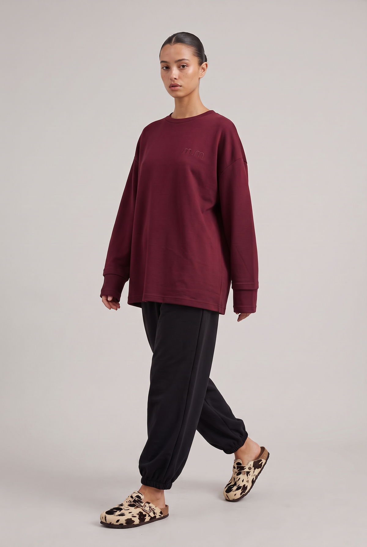 Le t shirt double burgundy