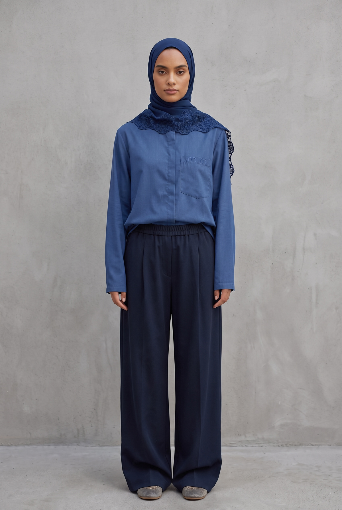 La chemise atelier bleu jean